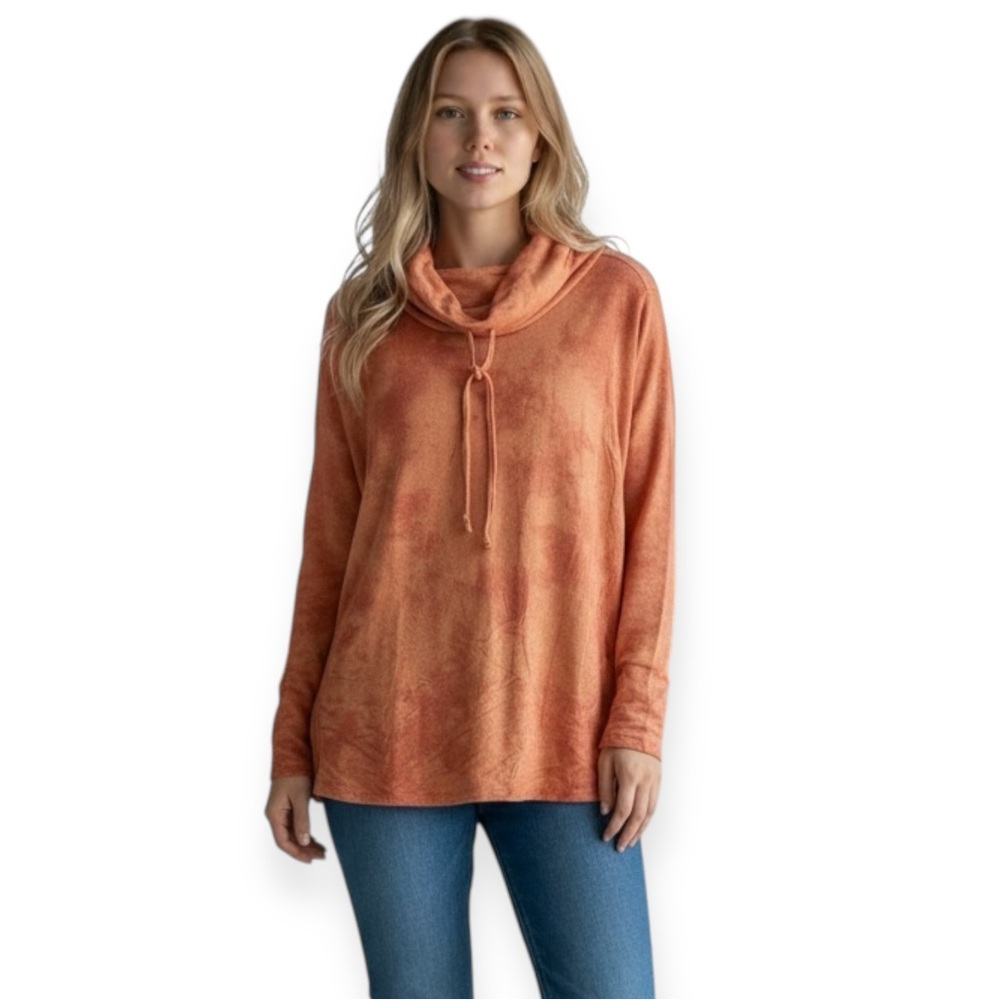 NWOT Market & Spruce x Stitch Fix Cowl Neck Tangerine Cowl Neck Tunic Top Spring